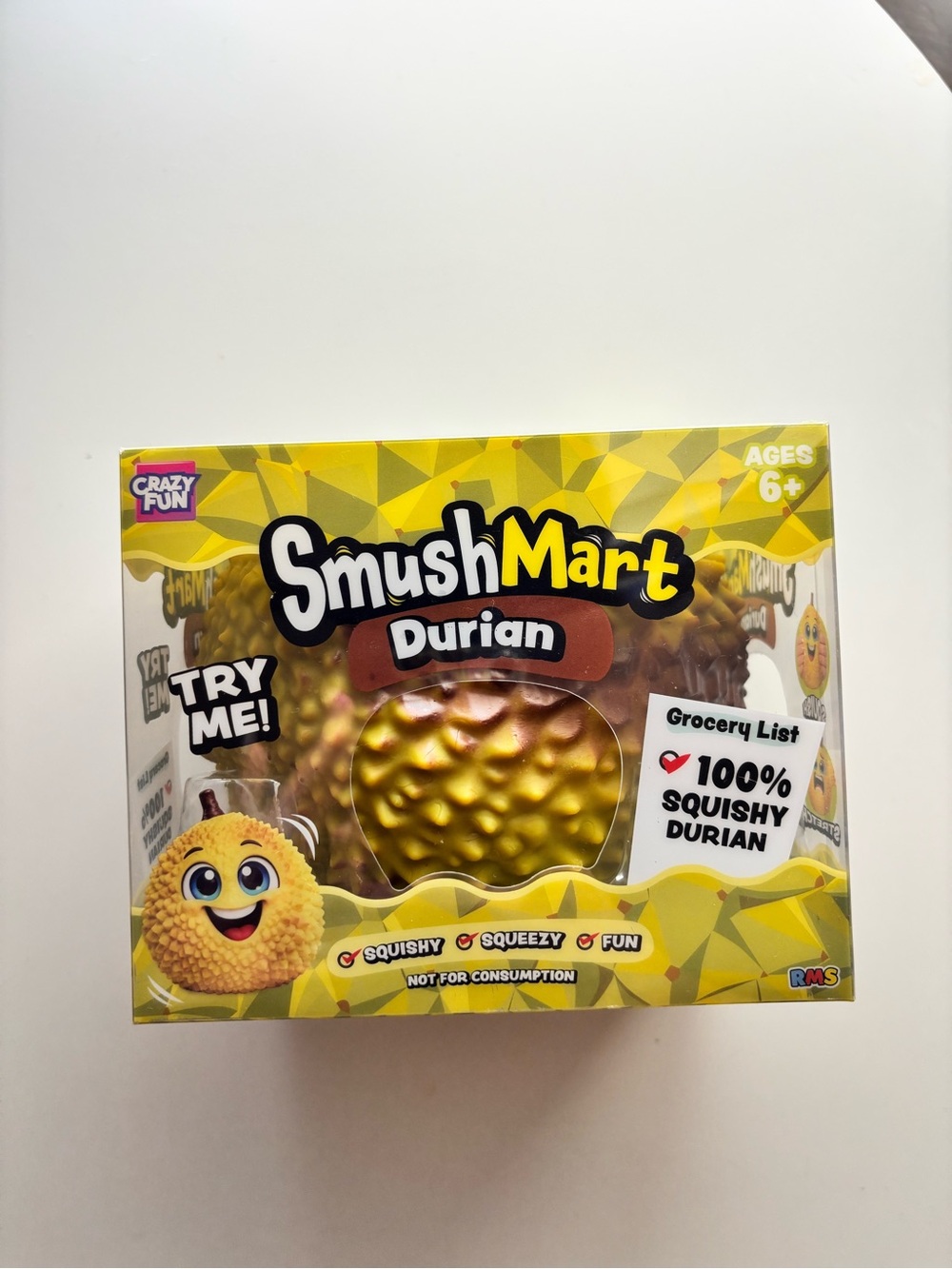 Brand new original SmushMart Durian Squishy Toy - Yellow